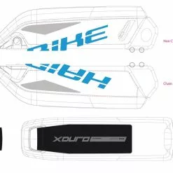 Aufkleber HAIBIKE Xduro Für Bosch-Akku 2014 / 2015 / 2016 / 2017 -E-Bike Zubehör Verkaufsladen 2015 dekor bosch grau rot 3050770043