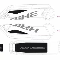Aufkleber HAIBIKE Xduro Für Bosch-Akku 2014 / 2015 / 2016 / 2017 -E-Bike Zubehör Verkaufsladen 2015 dekor bosch weiss gelb 3050770048