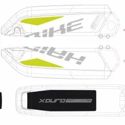Aufkleber HAIBIKE Xduro Für Bosch-Akku 2014 / 2015 / 2016 / 2017 -E-Bike Zubehör Verkaufsladen 2015 dekor bosch weiss grau 3050770046 0