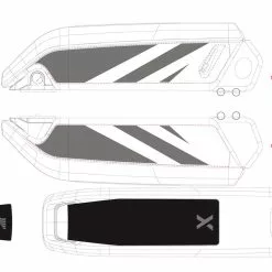 Aufkleber HAIBIKE Xduro Für Bosch-Akku 2014 / 2015 / 2016 / 2017 -E-Bike Zubehör Verkaufsladen 2016 dekor bosch grau schwarz 3050770085 4
