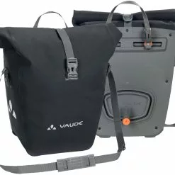 Vaude Aqua Back Deluxe Hinterradtasche -E-Bike Zubehör Verkaufsladen Vaude Aqua Deluxe Back Elektrofahrrad phantom black Vorder Rueckseite neu
