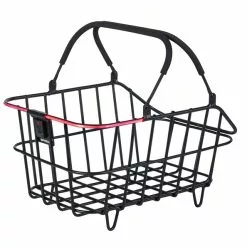 Basil Gepäckträgerkorb CentoAlu Nordlicht Schwarz, 46x34x26cm, Weitmaschig, Für Racktime