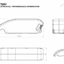 E-Bike Vision - EBV E-Bike Battery, Kompatibel Zu Bosch Active (Plus) / Performance (CX) 36 V Unterr -E-Bike Zubehör Verkaufsladen ebv e bike battery masse