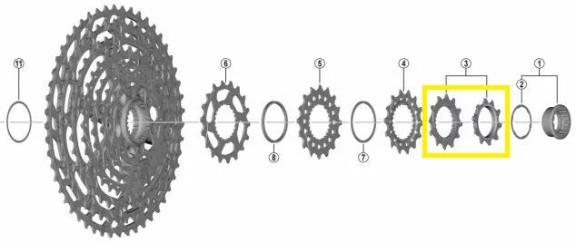 SHIMANO Ritzel Für 12-fach Kassetten XTR | XT | SLX | DEORE 10+12 Zähne 1 SHIMANO Ritzel Für 12-fach Kassetten XTR | XT | SLX | DEORE 10+12 Zähne