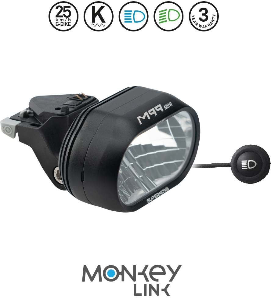 Supernova M99 Mini PRO Frontlicht - 25 Für MonkeyLink 1 Supernova M99 Mini PRO Frontlicht - 25 Für MonkeyLink