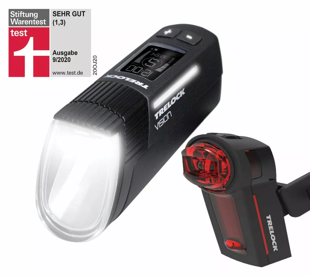 Trelock LS 760 Vision / LS 740 Vector Signal Beleuchtungsset 1 Trelock LS 760 Vision / LS 740 Vector Signal Beleuchtungsset
