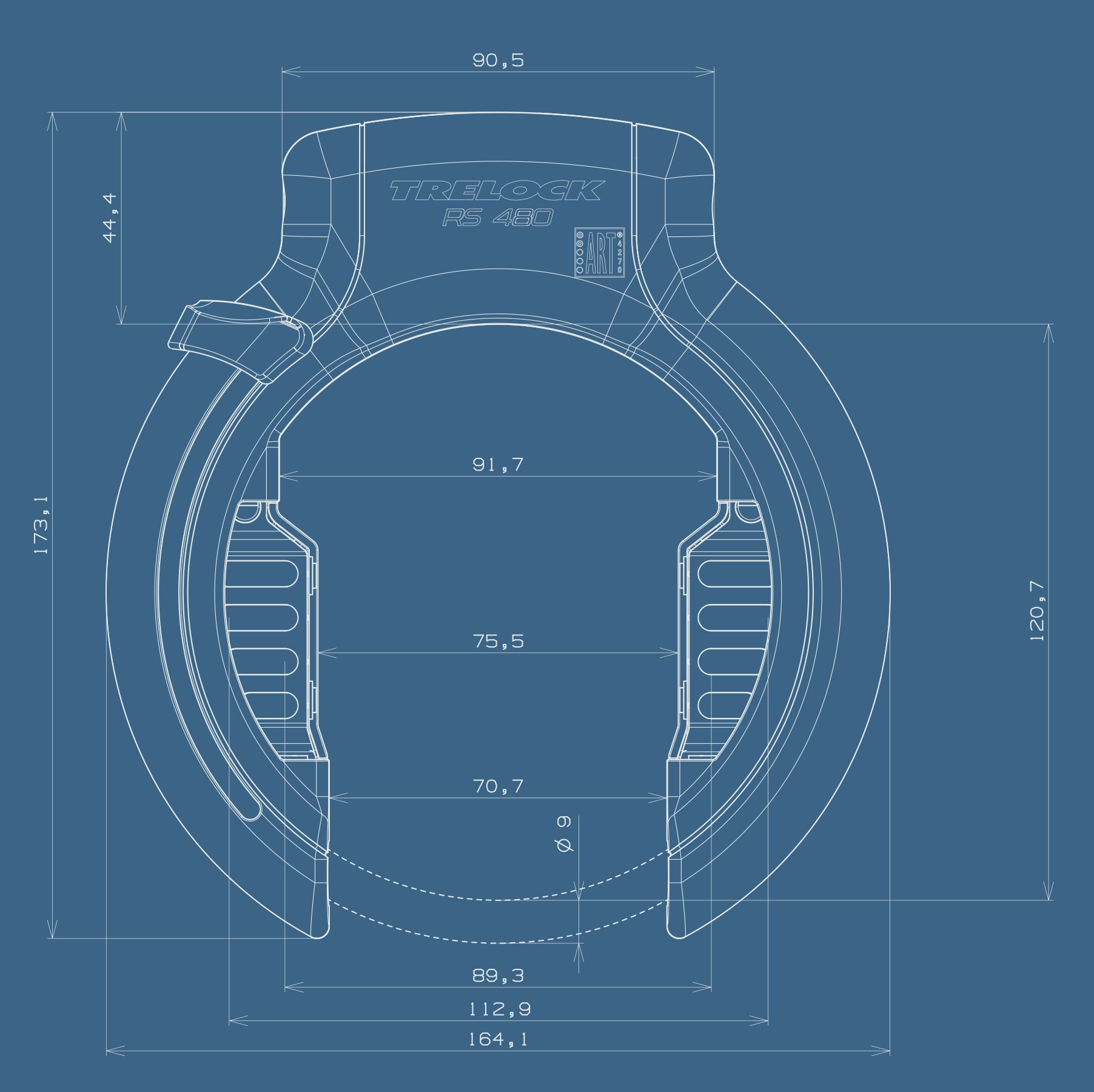 Trelock Rahmenschloss RS 480 XL 3 Trelock Rahmenschloss RS 480 XL – Bild 3