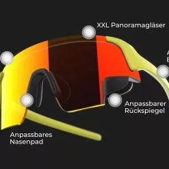 TriEye View Sport Revo Dual - Sonnenbrille Mit Rückspiegel -E-Bike Zubehör Verkaufsladen trieye view sport revo dual facts